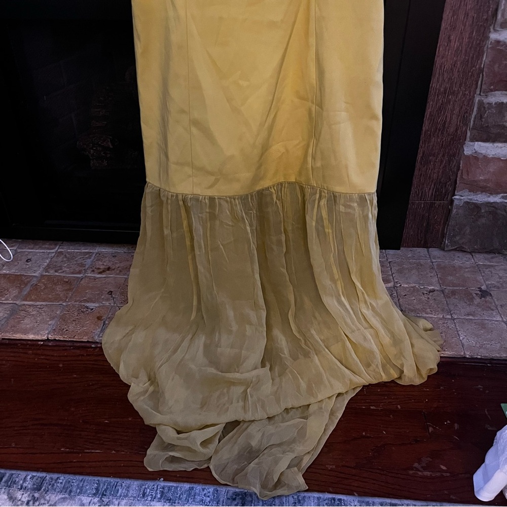 Azeeza Paloma Satin Chiffon Gown NWT Size Medium - Picture 5 of 8